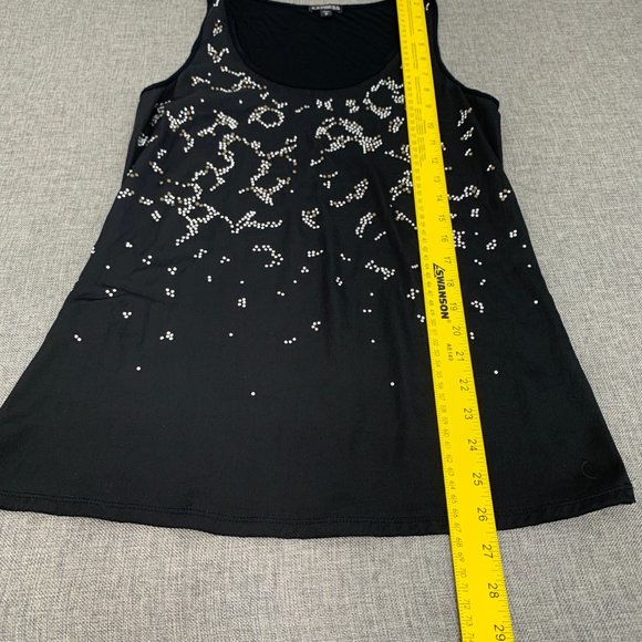 Express Sequin Black Tank Top Evening Part‎ Wear Small Round Neck Sleeveless - Picture 5 of 10